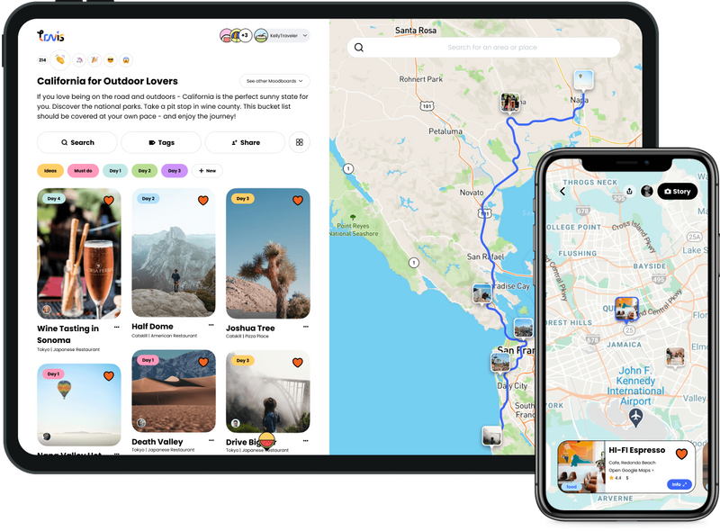 Best Free Visual Travel Planner Road Trip Planner App Travis